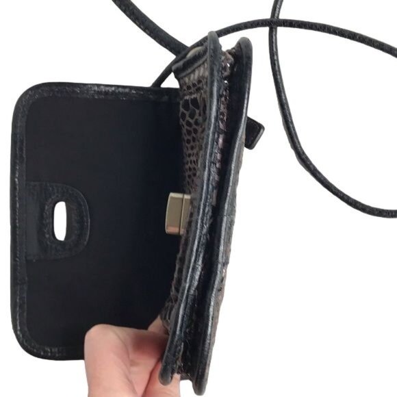 Fossil mini crossbody bag croc-embossed leather brown - Picture 5 of 8